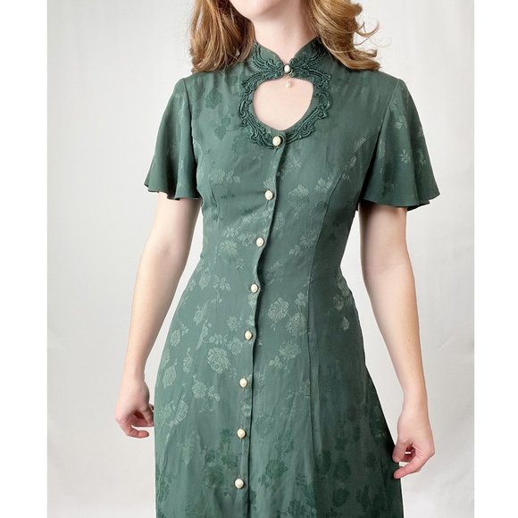 Vintage Victorian Cottagecore Gothic Corset Midi Maxi Dress Dark Fairycore Sexy - Picture 3 of 8